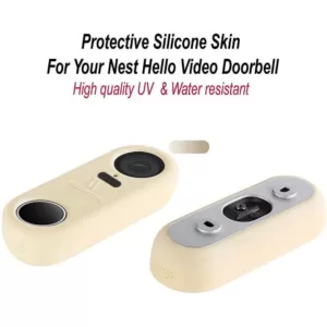 Wasserstein Beige Protective Silicone Skin Compatible with Google Nest Hello Video Doorbell - Extra-Layer of Protection