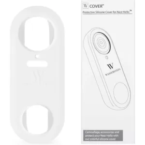 Wasserstein White Protective Silicone Skin Compatible with Google Nest Hello Video Doorbell - Extra-Layer of Protection