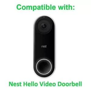 Wasserstein White Protective Silicone Skin Compatible with Google Nest Hello Video Doorbell - Extra-Layer of Protection