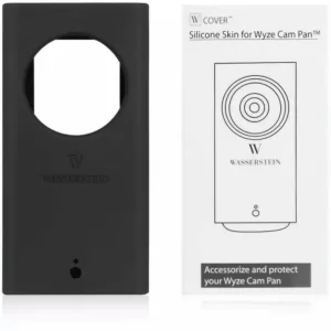 Wasserstein Protective Silicone Skin Compatible with Wyze Cam Pan - Accessorize, Camouflage, and Protect Your Wyze Cam Pan (Black)