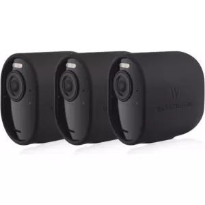 Wasserstein Arlo Ultra/Ultra 2 and Pro 3/Pro 4 Protective Silicone Skins - Accessorize and Protect Your Arlo Camera (3-Pack, Black)