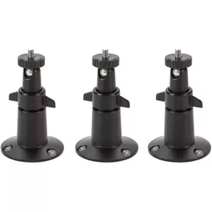 Wasserstein Metal Wall Mount for Blink Outdoor, Blink XT and Blink XT2 Camera - Adjustable Metal Wall Mount (3-Pack, Black)