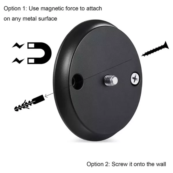 Wasserstein Magnetic Wall Mount for Google Nest Cam IQ Indoor - Mount Your Camera with Screws or Magnets, Black