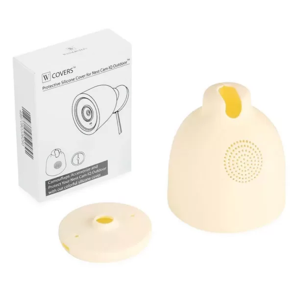 Wasserstein Protective Silicone Skins Compatible with Google Nest Cam IQ Outdoor Security Camera, Beige