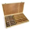 WEN Artisan Chisel Set with 6 in. High-Speed Steel Blades and 10 in. England Beech Handles (6-Piece)