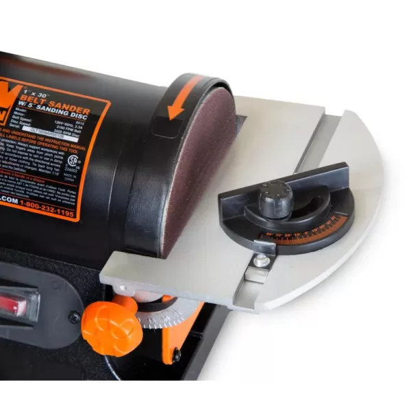 WEN 1 in. x 30 in. Belt Sander with 5 in. Sanding Disc