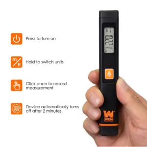 WEN Multi-Unit Pocket Laser Distance Measure with 32 ft. Range