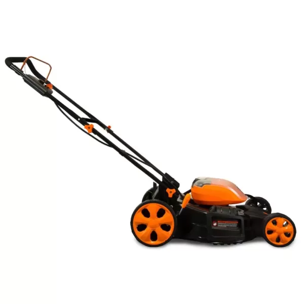 WEN 21 in. 40-Volt Max Lithium-Ion Cordless 3-in-1 Walk Behind Push Lawn Mower - 16 Gal. Bag, Two Batteries/Charger Included