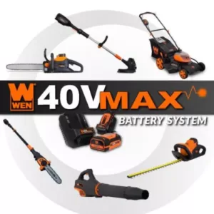 WEN 21 in. 40-Volt Max Lithium-Ion Cordless 3-in-1 Walk Behind Push Lawn Mower - 16 Gal. Bag, Two Batteries/Charger Included