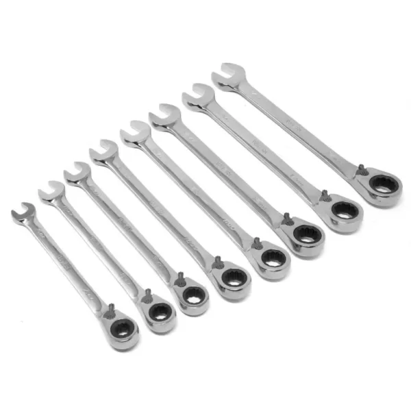 WEN Professional-Grade Reversible Ratcheting Metric Combination Wrench Set with Storage Pouch (16-Piece)