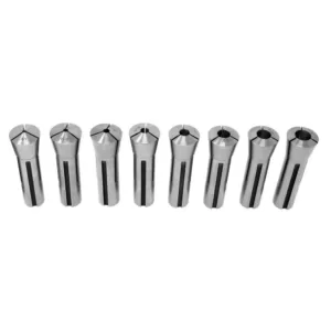 WEN Imperial Steel Collet Set for R8 Metal Milling Machines (8-Piece)