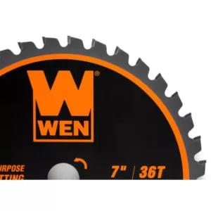 WEN 7 in. 36-Tooth Carbide-Tipped Professional Saw Blade for Steel Cutting