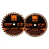 WEN 12 in. 32-Tooth and 80-Tooth Carbide-Tipped Professional Woodworking Saw Blade Set (2-Pack)