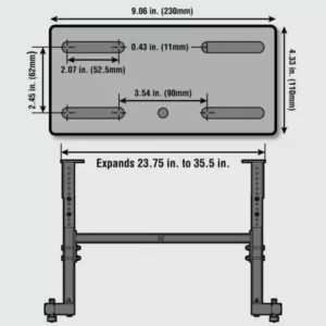 WEN 225 lbs. Capacity Height Adjustable Steel Lathe Stand