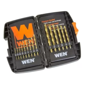 WEN Titanium-Coated Drill Bit Set (15-Piece)