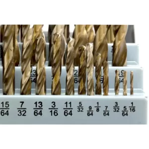 WEN Gold Oxide HSS Drill Bit Set with Carrying Case (29-Piece)