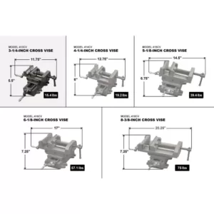 WEN 3.25 in. Compound Cross Slide Industrial Strength Benchtop and Drill Press Vise