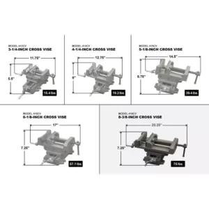 WEN 8-3/8 in. Compound Cross Slide Industrial Strength Benchtop Vise