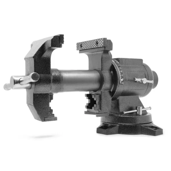 WEN 5 in. Heavy-Duty Cast Iron Multi-Purpose Bench Vise with 360-Degree Swivel Base