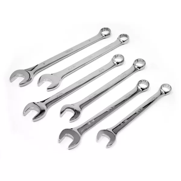 WEN Professional-Grade SAE Combination Wrench Set with Storage Rack (13-Piece)