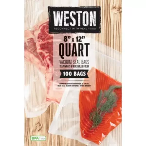 Weston 8 in. x 12 in. Vacuum Bags (100/Bags)