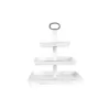 3R Studios White Decorative 3-Tier Tray