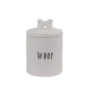 3R Studios "Woof" Jar with Bone Shaped Handle on Lid