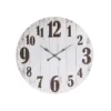 3R Studios Distressed White Wood Slat Wall Clock