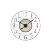 3R Studios White Distressed Wood Slat Wall Clock