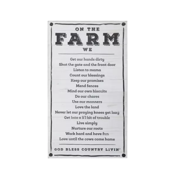 3R Studios 26 in. x 15 in. "On the Farm" Wall Art