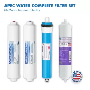 APEC Water Systems Ultimate Alkaline Counter Top Reverse Osmosis Water Filtration System 90 GPD 4-Stage Portable and Installation-Free