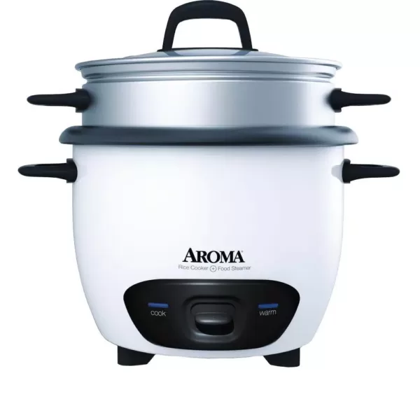 AROMA Pot-Style 6-Cup White Rice Cooker