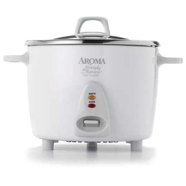 AROMA 14-Cup Rice Cooker in White