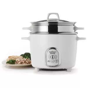 AROMA NutriWare Digital Pot Style 7-Cup Rice Cooker with Glass Lid and Non-Stick Pot