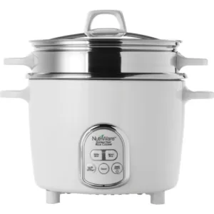 AROMA NutriWare Digital Pot Style 7-Cup Rice Cooker with Glass Lid and Non-Stick Pot