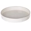 Benzara White Sturdy Plastic Round Tray