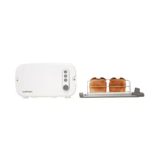 BergHOFF Seren 3-Slice White Wide Slot Toaster with Crumb Tray