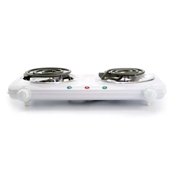 Better Chef 2-Burner 9 in. White Electric Countertop Hot Plate