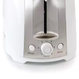 Better Chef 2-Slice White Wide Slot Toaster with Cool-Touch Exterior