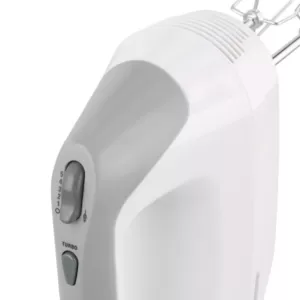 BLACK+DECKER 5-Speed White Hand Mixer