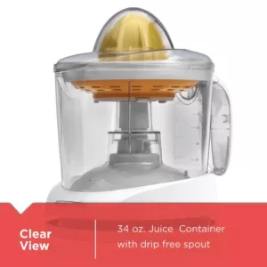 BLACK+DECKER Two-Cone 34 fl. oz. White Citrus Juicer