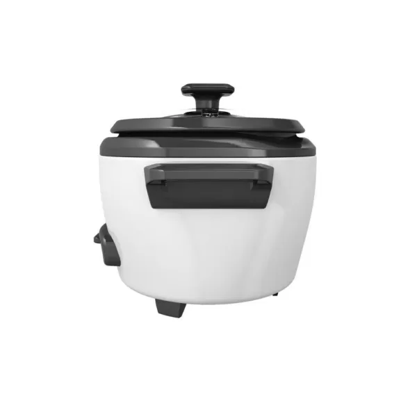 BLACK+DECKER 3-Cup White Rice Cooker with Steaming Basket and Non-Stick Pot