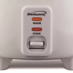 Brentwood Appliances 5-Cup White Rice Cooker with Food Steamer