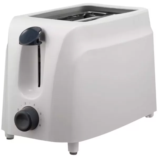 Brentwood 2-Slice White Toaster with Cool-Touch Exterior