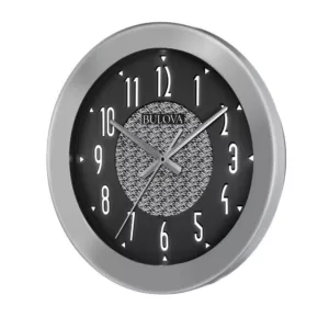 Bulova 16.5 in. H x 16.5 in. W Round Indoor-Outdoor Wall Clock with Bluetooth Technology