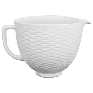 KitchenAid 5 Qt. White Chocolate Textured Ceramic Bowl