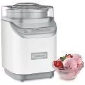 Cuisinart Cool Creations 2 Qt. White Electric Ice Cream Maker with Recipe Booklet