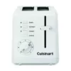 Cuisinart Compact 2-Slice White Wide Slot Toaster with Crumb Tray