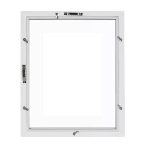 DesignOvation Gallery 8x10 Float White Picture Frame (Set of 4)