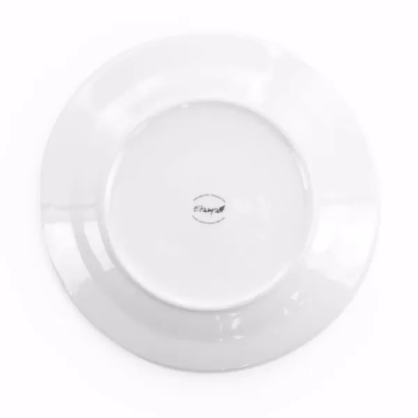 Elama 18-Piece Carey Round White Porcelain Dinnerware Set (Service for 4)